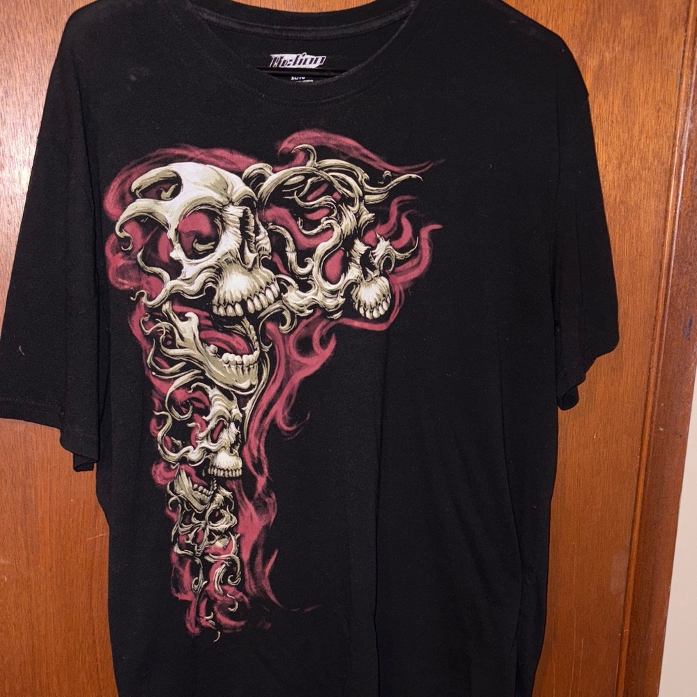 The Mountain Black and Red Skull Men's Tee